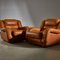 Hellbraunes Ledersofa Set, 3 7