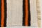Alfombra de pasillo corta de cáñamo en tonos beige y naranja, 1960, Imagen 11