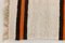 Alfombra de pasillo corta de cáñamo en tonos beige y naranja, 1960, Imagen 12