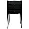 French Black Bedside Table, 1950 1