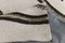 Ivory and Black Modern Striped Hemp Runner Rug, 1960 14
