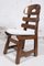 Spanish Brutalist Fishbone Chairs in Oak and Bouclé, 1960s, Set of 4, Image 21