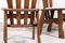 Mid-Century Brutalist Oak Dining Room Chairs, 1960s, Set of 4, Image 5