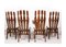 Mid-Century Brutalist Oak Dining Room Chairs, 1960s, Set of 4, Image 19