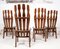 Mid-Century Brutalist Oak Dining Room Chairs, 1960s, Set of 4 2