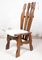 Mid-Century Brutalist Oak Dining Room Chairs, 1960s, Set of 4 1