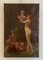 Albert Cresswell, Nymphe de dos avec statue et angelot, Oil on Canvas 2