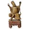 Chinese Ming Dynasty Artist, Carved Statuette of Guandi, God of War & Foo Dog, 1600s, Wood, Image 1