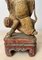 Chinesischer Künstler der Ming Dynastie, geschnitzte Statuette von Guandi, God of War & Foo Dog, 1600er, Holz 5