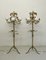 Hollywood Regency Italian Gold Gilt Metal Standard Floor Lamps, 1970s, Set of 2, Image 1