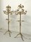 Hollywood Regency Italian Gold Gilt Metal Standard Floor Lamps, 1970s, Set of 2 2