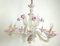 Vintage Floral Murano Glass Chandelier, 1950s, Image 2