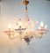 Vintage Floral Murano Glass Chandelier, 1950s, Image 6