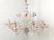 Vintage Floral Murano Glass Chandelier, 1950s 1