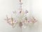 Vintage Floral Murano Glass Chandelier, 1950s, Image 1