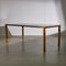 Large Wooden Table with Matte Colour Top and Metal Elements 2