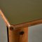 Large Wooden Table with Matte Colour Top and Metal Elements 7