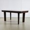 Large Robust Dining Table with Carved Legs and Glass Top 1