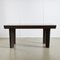 Large Robust Dining Table with Carved Legs and Glass Top 2