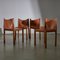 Wooden Chairs with Removable Leather Backs, Set of 4, Image 3