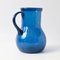 Blue Bubble Glass Pitcher with Tumblers, 1950s, Set of 7 6