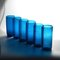 Blue Bubble Glass Pitcher with Tumblers, 1950s, Set of 7, Image 4