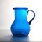 Blue Bubble Glass Pitcher with Tumblers, 1950s, Set of 7, Image 7