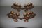 Large French Hand-Forged Metal Wall Lights, 1950s, Set of 2 5