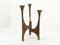 Brutalist Bronze Tripod Candleholder by Michael Harjes, 1960 2