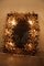 Espejo con estructura de latón dorado y cristales incrustados, años 70, Imagen 2