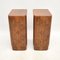 Art Deco Burr Walnut Bedside Chests, 1920s, Set of 2 2