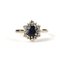 Marquise White Gold Sapphire with Diamonds Ring 1