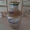 Vintage Emaille Vase mit blauen Blumen, 1950er 3