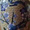 Jarrón vintage esmaltado con flores azules, años 50, Imagen 4
