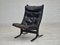 Norwegian Siesta Lounge Chair in Black Leather & Bentwood by Ingmar Relling for Westnofa, 1970s 13