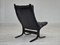 Fauteuil Siesta en Cuir Noir et Bois Courbé par Ingmar Relling pour Westnofa, Norvège, 1970s 11