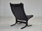 Norwegian Siesta Lounge Chair in Black Leather & Bentwood by Ingmar Relling for Westnofa, 1970s 11