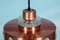 Lámpara colgante danesa de cobre, años 60, Imagen 16
