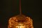 Danish Amber Glass Hanging Lamp from Vitrika, 1960s 16