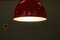 Lámpara colgante Mid-Century en rojo, años 70, Imagen 5