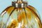 Lampada a sospensione grande in vetro ambrato, anni '60, Immagine 4