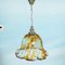 Lámpara colgante grande de vidrio ámbar, años 60, Imagen 5