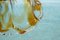 Lampada a sospensione grande in vetro ambrato, anni '60, Immagine 8