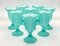 Vintage Frosted Glass Tulip Dessert Cups, 1960s, Set of 8, Image 1