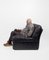 Italian Model Panarea Lounge Chair in Black Leatherette from Lev & Lev, 1970s 4
