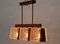 Scandinavian Ceiling Lamp in Teak, Crystal Glass and Brass, 1960s 2