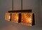 Scandinavian Ceiling Lamp in Teak, Crystal Glass and Brass, 1960s 9