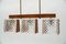 Scandinavian Ceiling Lamp in Teak, Crystal Glass and Brass, 1960s, Image 3
