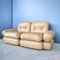 Modulares Vintage Space Age 2-Sitzer Sofa in Beige, 1970er, 2er Set 2