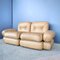 Vintage Space Age Beige 2 -Seater Modular Sofa, 1970s, Set of 2 2